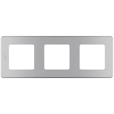 Рамка - 3 поста - INSPIRIA - алюминий Legrand 673952 фото 1