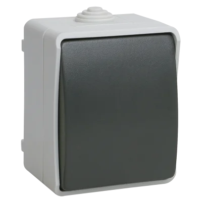 FORS Выключатель кнопочный для открытой установки 10А IP54 ВСк20-1-0-ФСр серый EVS13-K03-10-54-D IEK фото 1