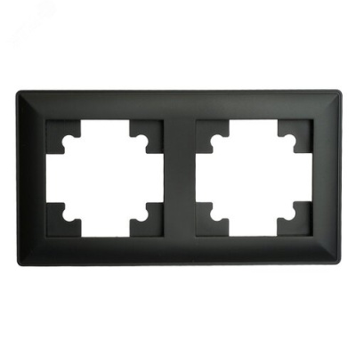 Рамка 2-местная, серия Катрин, PFR00-7002-05, черный STEKKER 39813 фото 1