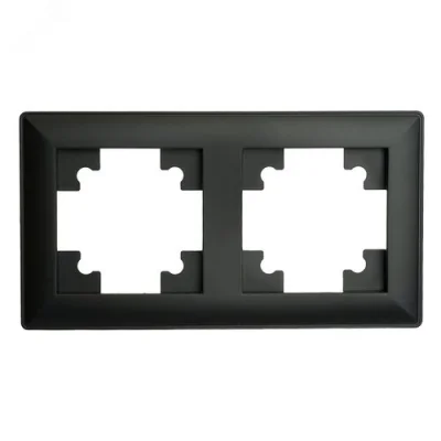 Рамка 2-местная, серия Катрин, PFR00-7002-05, черный STEKKER 39813 фото 1