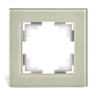 Рамка 1-местная, стекло, серия Катрин, GFR00-7001-07, дымчатый STEKKER 49031 фото 1