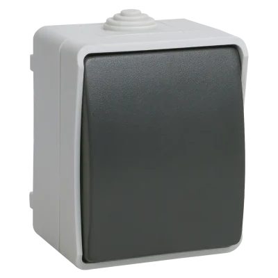 FORS Выключатель 1-клавишный проходной для открытой установки 10А IP54 ВС20-1-0-ФСр серый EVS10- IEK фото 1