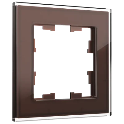 BRITE Рамка 1-мест. РУ-1-2-БрТБ стекло бр. IEK BR-M12-G-K45 фото 1