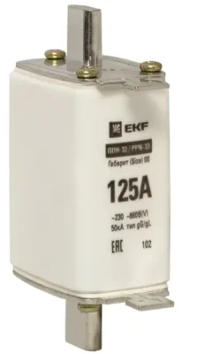 Плавкая вставка ППН-33 160/125А габарит 0 EKF fus-33-0/160/125 фото 1