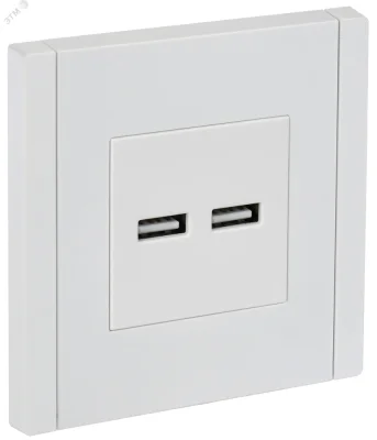 FORTE&PIANO Розетка USB A+A 3,1А FP249 белый IEK FP-U21-D31-K01 фото 1