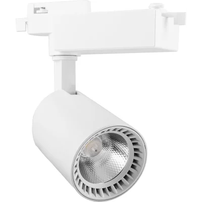 Светильник трековый светодиодный на шинопровод 12W, 1080 Lm, 4000К, белый, 35 градусов, AL102 со вст фото 1