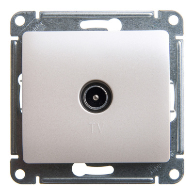Glossa Перламутр Розетка TV коннектор Systeme Electric GSL000693 фото 1