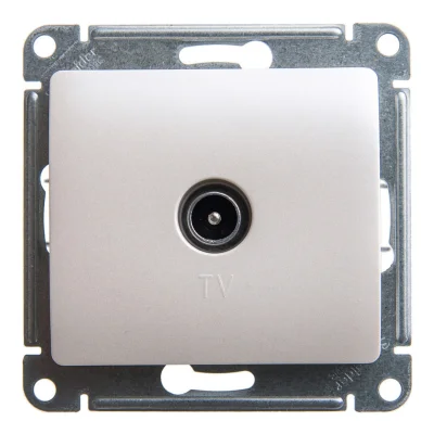 Glossa Перламутр Розетка TV коннектор Systeme Electric GSL000693 фото 1