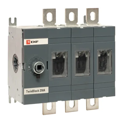 Рубильник 250A 3P без рукоятки управления TwinBlock EKF tb-s-250-3p фото 1