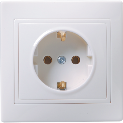 KVARTA Роз. 1-мест. с з/к без з/ш 16А РС10-3-КБ бел. IEK ERK14-K01-16-DM фото 1