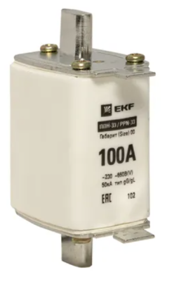 Плавкая вставка ППН-33 160/100А габарит 0 EKF fus-33-0/160/100 фото 1