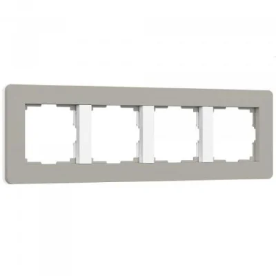 Рамка на 4 поста Split (дымчатый/белый, soft-touch) W0043067 Werkel a067264 фото 1