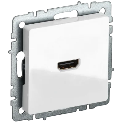 BRITE Роз. HDMI РHDMI-0-БрБ бел. IEK BR-H10-K01 фото 1