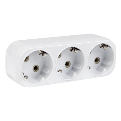 Разветвитель 3 гн. с/з плоский 16А 250B PROxima EKF ARP16-3 фото 1