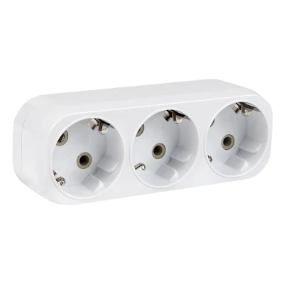 Разветвитель 3 гн. с/з плоский 16А 250B PROxima EKF ARP16-3 фото 1