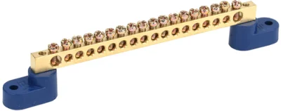 Шина N "ноль" на двух угловых изол ШНИ-6х9-18-У2-С IEK YNN10-69-18C2-K07 фото 1