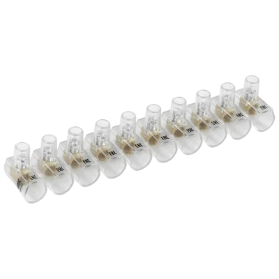 Зажим винтовой концевой изолированный КЗВИ 4,0мм2 (10x1) IEK UZVK-04-10 фото 1