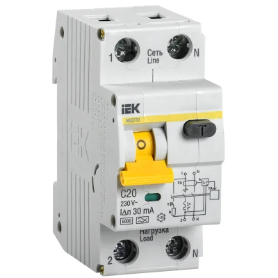АВДТ 32 C20 - Автоматический Выключатель Дифф. тока IEK MAD22-5-020-C-30 фото 1