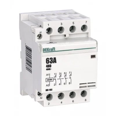Модульный контактор 4НО 63А 230В МК-103 DEKraft 18088DEK фото 1