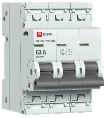 Выключатель нагрузки 3P 63А ВН-63N PROxima EKF S63363 фото 1