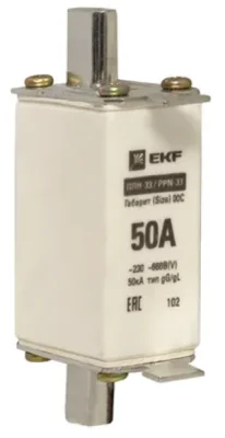 Плавкая вставка ППН-33 100/ 50А габарит 00С EKF fus-33/100/50 фото 1
