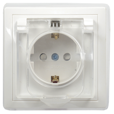 KVARTA Роз. с з/к/ш IP44 16А кер РСбш11-3-ККБ-44 бел. IEK ERK71-K01-10-DM-44 фото 2