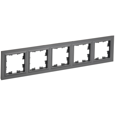 BRITE Рамка 5-мест. РУ-5-БрГ граф. IEK BR-M52-K53 фото 1