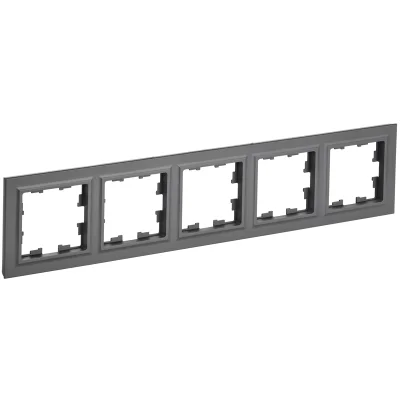 BRITE Рамка 5-мест. РУ-5-БрГ граф. IEK BR-M52-K53 фото 1