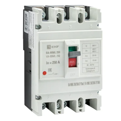 Автоматический выключатель ВА-99МL 250/250А 3P 20кА Basic EKF mccb99-250-250mi фото 1