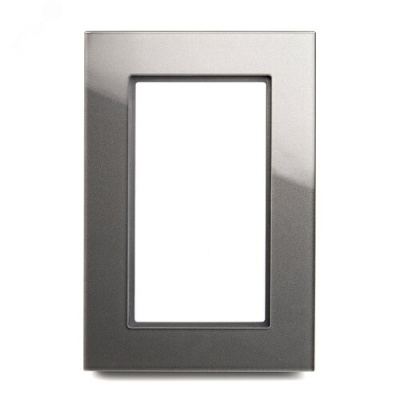 Рамка 2-местная (без перемычки), стекло, серия Катрин, GFR00-7012-06, графит STEKKER 39570 фото 1