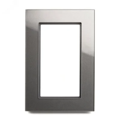 Рамка 2-местная (без перемычки), стекло, серия Катрин, GFR00-7012-06, графит STEKKER 39570 фото 1