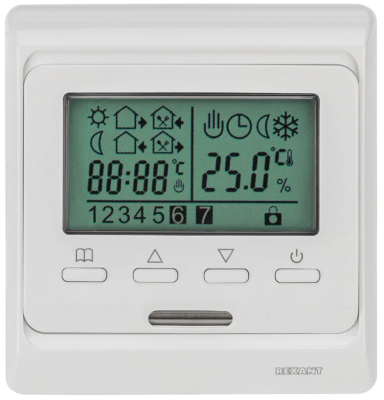 Терморегулятор цифровой и автоматическимпрограммированием R51XT (белый) REXANT(1/1/64) 51-053 Rexant фото 1