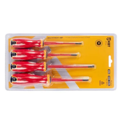 Набор диэлектрических отверток НИО-2204 серия СЛИМ КВТ 88931 фото 1