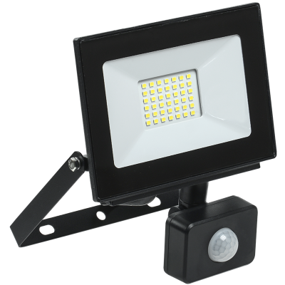 Прожектор СДО 06-30Д светодиодный черный с ДД IP54 6500K IEK LPDO602-30-65-K02 фото 1