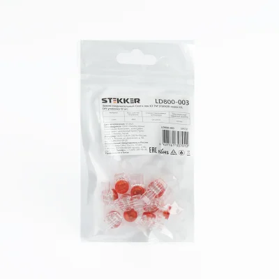 Зажим соединительный Скотч-лок K2, 0,4-0,9мм2 (1,67мм) LD800-003 (DIY упаковка 10шт) STEKKER 39550 фото 1
