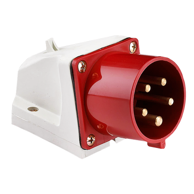 Вилка стационарная 525 3Р+РЕ+N 32А 380В IP44 EKF ps-525-32-380 фото 1