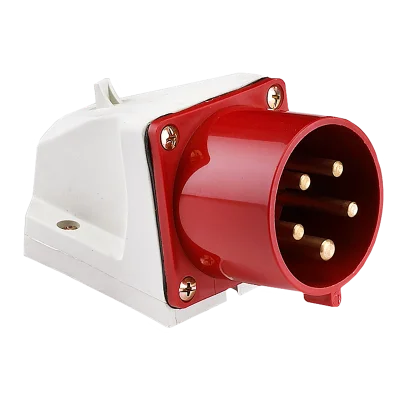 Вилка стационарная 525 3Р+РЕ+N 32А 380В IP44 EKF ps-525-32-380 фото 1