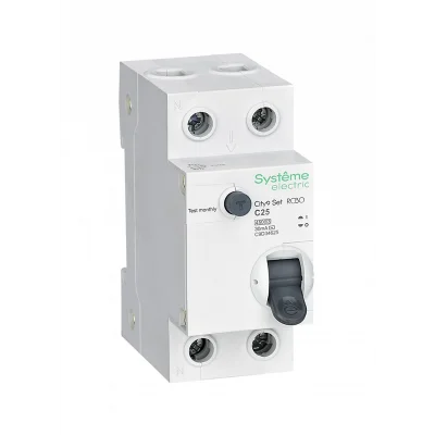 City9 Set Авт. выкл. диф. тока (АВДТ) 1P+N С 25А 4.5kA 30мА Тип-AС 230В Systeme Electric C9D34625 фото 1