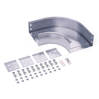 Угол CPO 90 горизонтальный 90° 100х50 в комплекте с крепежными элементами и соединительными пластина фото 1