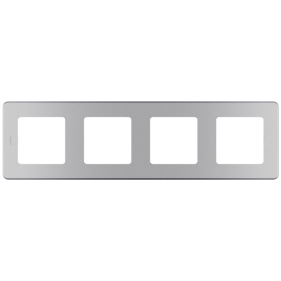 Рамка - 4 поста - INSPIRIA - алюминий Legrand 673962 фото 1