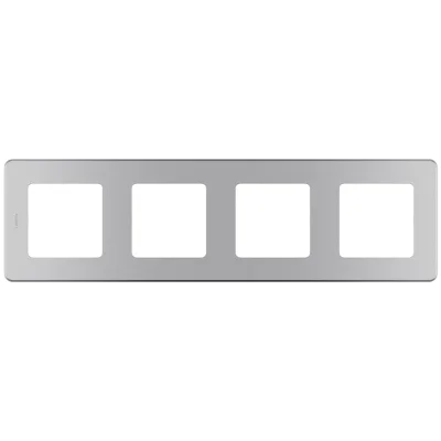 Рамка - 4 поста - INSPIRIA - алюминий Legrand 673962 фото 1