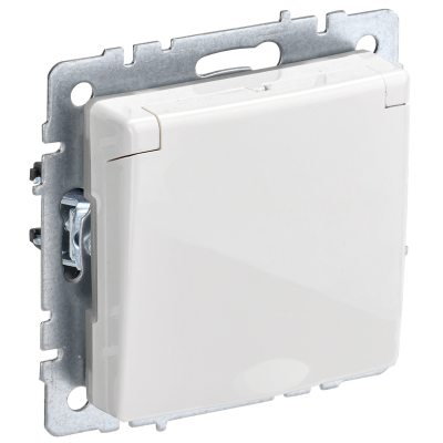 BRITE Роз. с з/к/ш с кр. 16А IP44 РСбш10-3-44-БрБ бел. IEK BR-R16-16-44-K01 фото 1