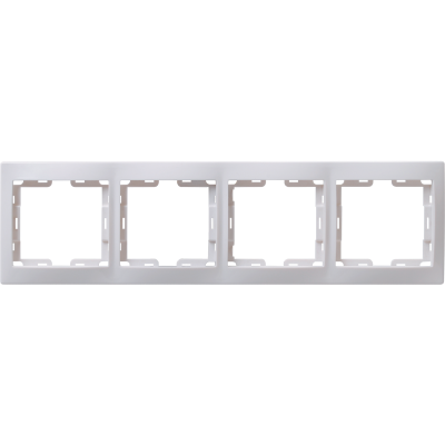 KVARTA Рамка 4-мест. горизонт. РГ-4-КБ бел. IEK EMK40-K01-DM фото 1