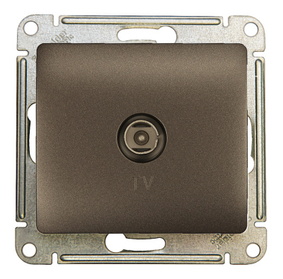 Glossa Графит Розетка TV оконечная 1DB Systeme Electric GSL001391 фото 1