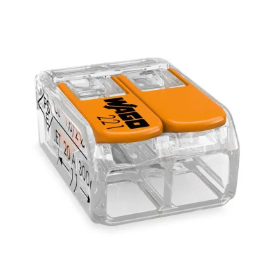 Клеммник 2 (одножильных или многожильных) х 0,08-4 мм 32A Cu [уп. 100шт] WAGO 221-412 фото 1