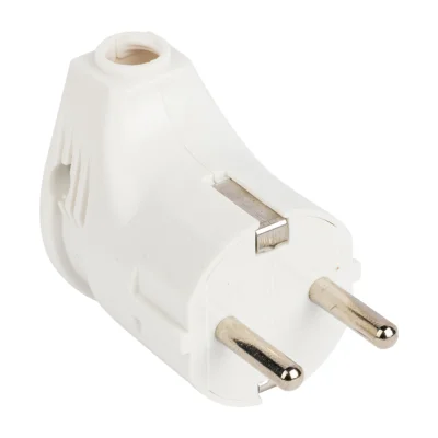 Вилка угловая с/з бел. 16А 250В PROxima EKF AVY16-10 фото 1