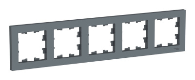 ATLASDESIGN 5-постовая РАМКА, универсальная, ГРИФЕЛЬ Systeme Electric ATN000705 фото 1