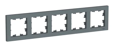 ATLASDESIGN 5-постовая РАМКА, универсальная, ГРИФЕЛЬ Systeme Electric ATN000705 фото 1
