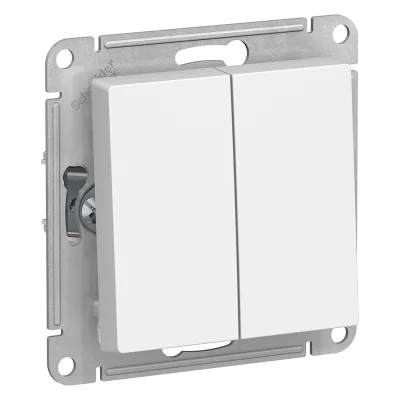 ПЕРЕКЛЮЧАТЕЛЬ 2-клавишный, сх.6/2, 10АХ, механизм, БЕЛЫЙ Systeme Electric ATN000165 фото 1