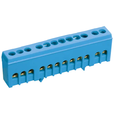 Шина N "ноль" в корп изол на DIN-рейку ШНИ-6х9-10-К-С IEK YNN10-69-10KD-K07 фото 1